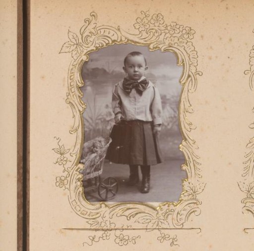 Portrait of a Girl with a Baby Carriage