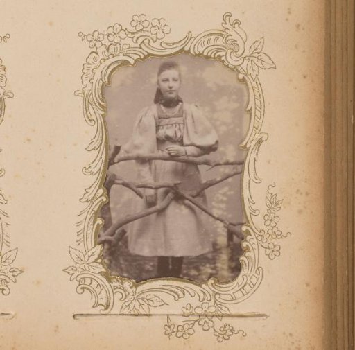 Portrait of a Girl Standing by a Fence