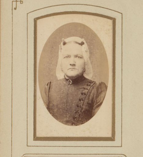 Portrait of a woman in a white linen cap