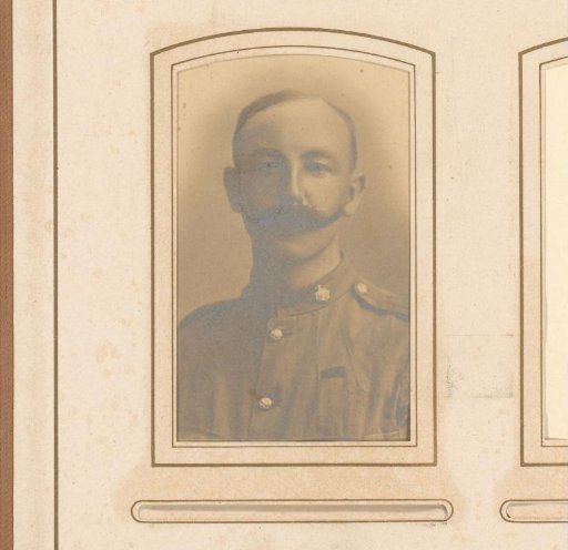 Portrait of a Man with a Moustache in Uniform
