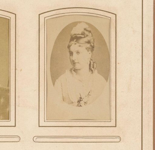 Portrait of a woman with her hair up