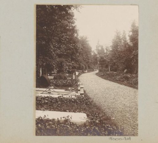 Grave slabs along a path on a cemetery
