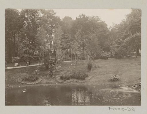 Pond in a park, presumably in Laeken
