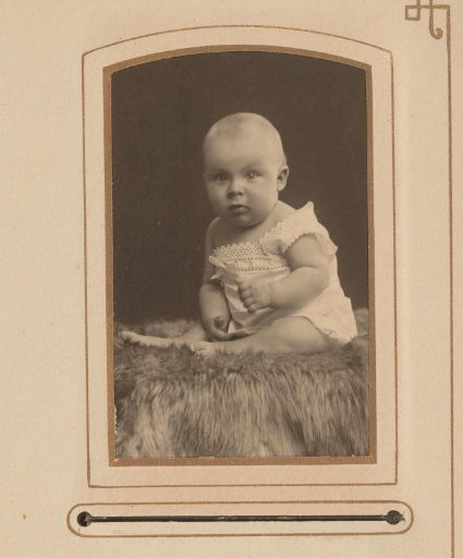 Portrait of a seated baby