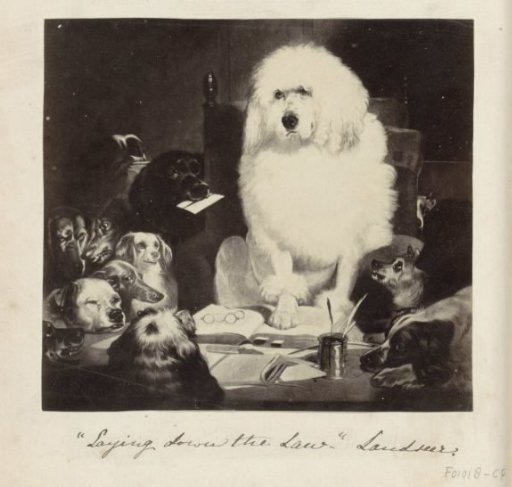 Photographic reproduction of a print after a painting by Edwin Henry Landseer