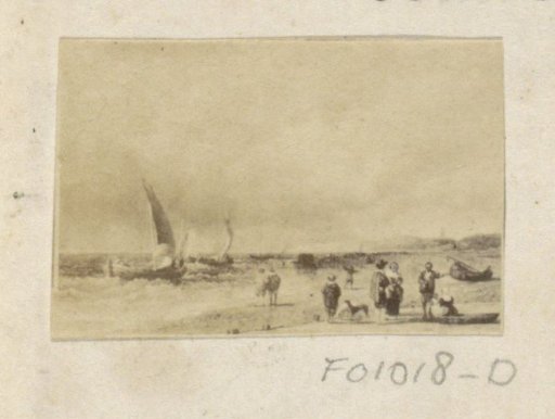 Photographic reproduction of (possibly) a print with a beach scene