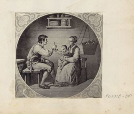 Photographic reproduction of (possibly) a print after a painting by Adolph Tidemand