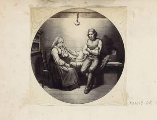 Photographic reproduction of (possibly) a print after a painting by Adolph Tidemand