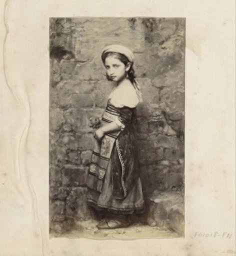 Photographic reproduction of (probably) a print after a painting by Charles François Jalabert