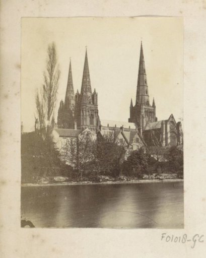 Lichfield Cathedral seen across the River Trent