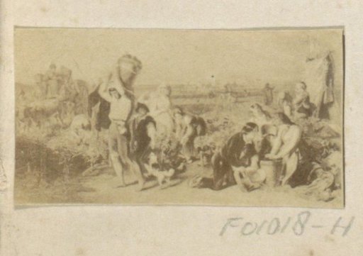 Photoreproduction of (probably) a painting with a harvest scene