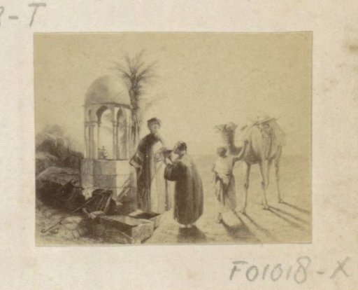 Photographic reproduction of (presumably) a painting of an Oriental scene