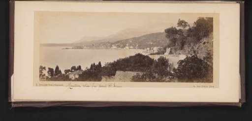 View of a bay, presumably Menton or from Menton