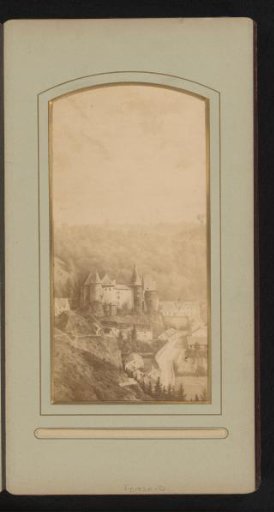 Photographic reproduction of a print of a castle at Clervaux