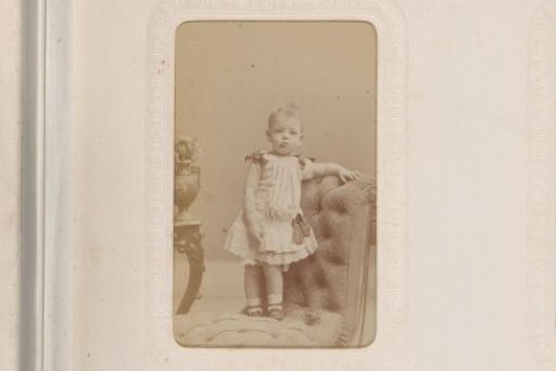 Portrait of Three Children by a Hedge Fence, with a Bicycle and a Piece of Toy