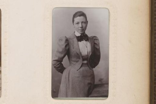 Portrait of a standing young woman