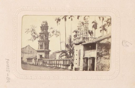 Entrances of a Hindu Temple and a Mosque in Singapore