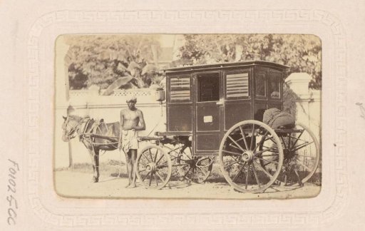 Indonesian Boy with a Carriage and Horse