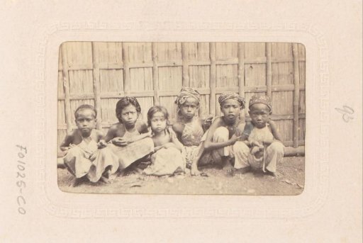 Portrait of six Indonesian children