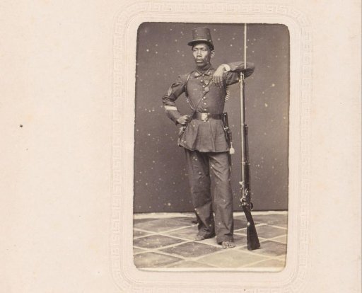 Portrait of an Indonesian soldier