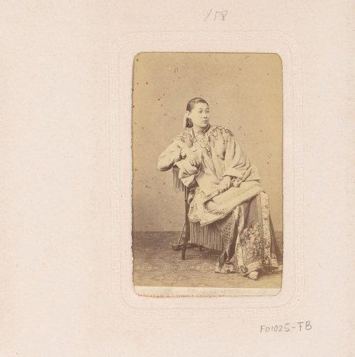 Portrait of a seated Chinese woman