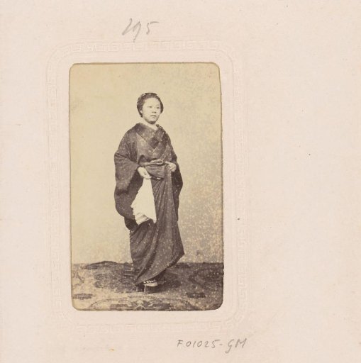 Portrait of a Japanese woman with a white cloth