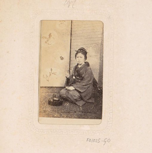 Portrait of a seated Japanese woman
