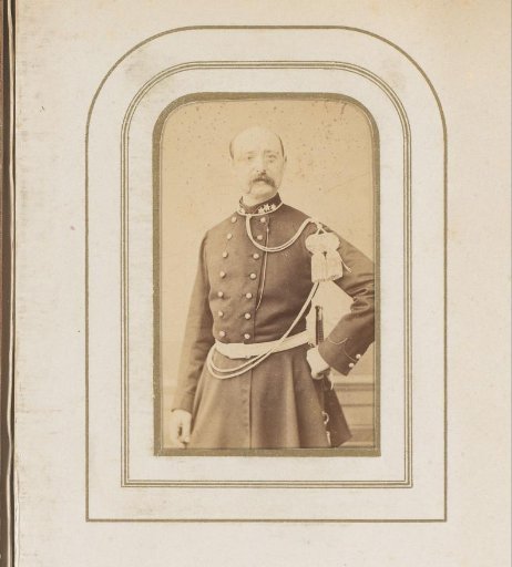 Portrait of a man with a moustache in uniform