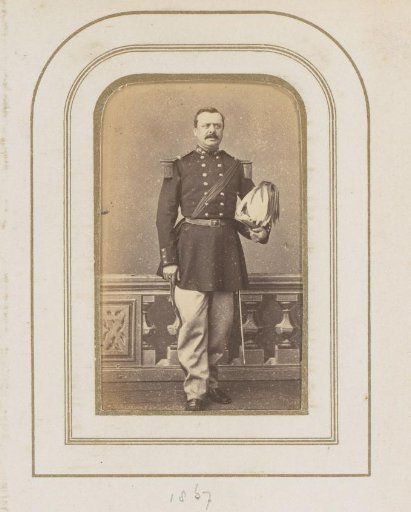 Portrait of a man in uniform with a helmet