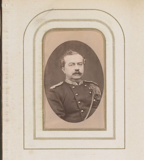 Portrait of a Man with a Mustache in Uniform