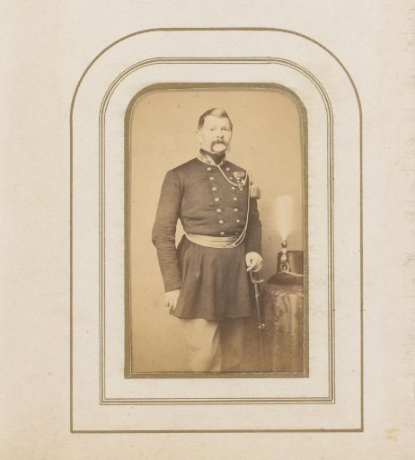 Portrait of a Man in Uniform with Hat and Sword