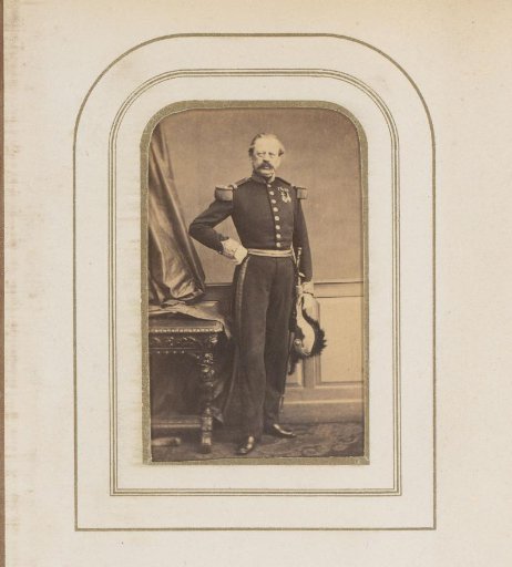 Portrait of a Man in Uniform with Hat and Sword