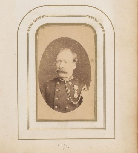 Portrait of a Man with a Mustache in Uniform