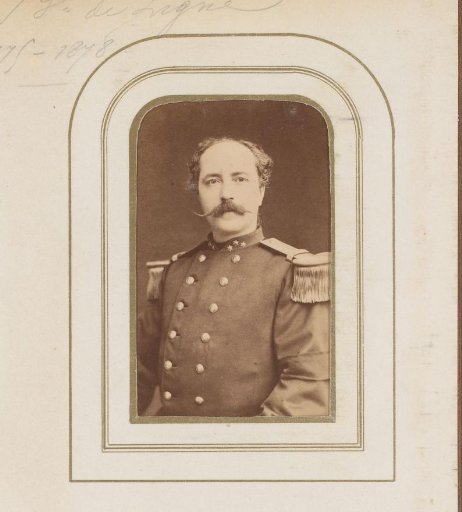 Portrait of a man with a mustache in uniform