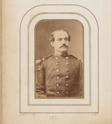 Portrait of a man with a mustache in uniform