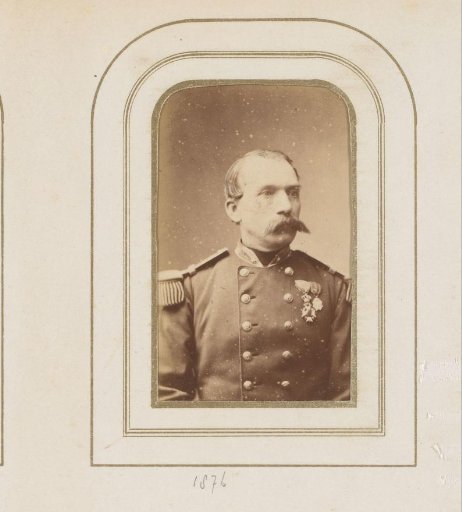 Portrait of a man with a mustache in uniform