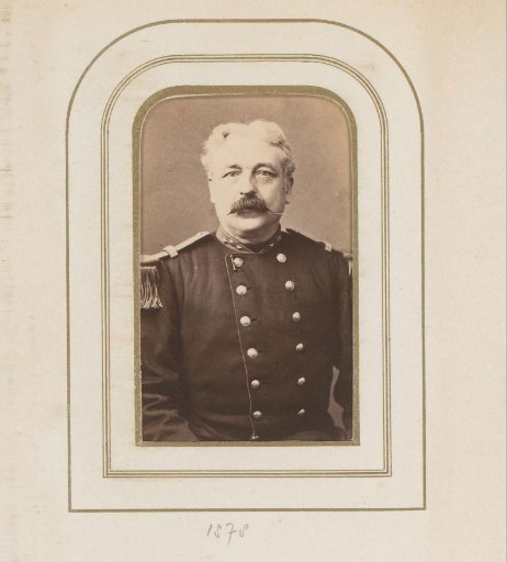 Portrait of a man with a mustache in uniform
