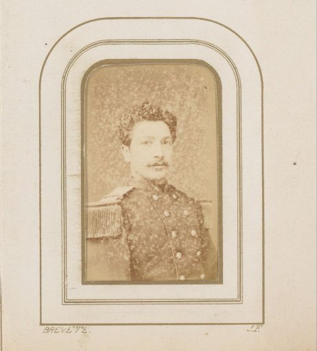 Portrait of a man with a mustache in uniform