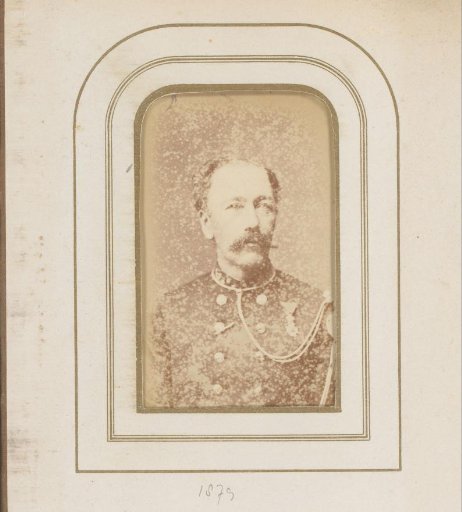 Portrait of a Man with a Mustache in Uniform