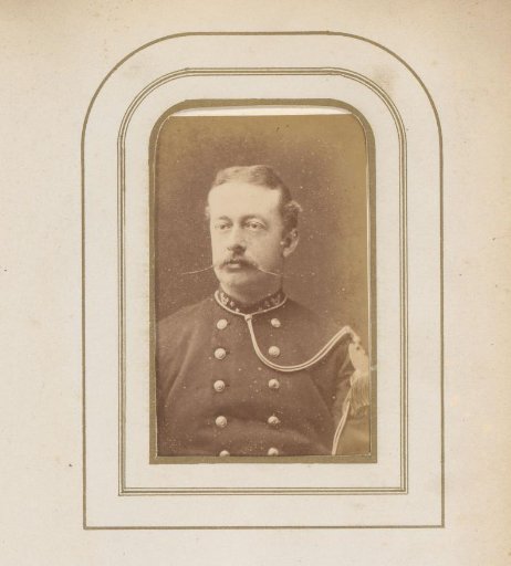 Portrait of a Man with a Mustache in Uniform