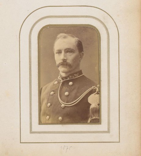 Portrait of a Man with a Mustache in Uniform