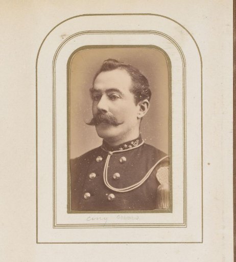 Portrait of a Man with a Mustache in Uniform