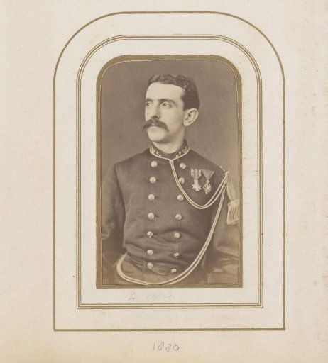Portrait of a Man with a Mustache in Uniform