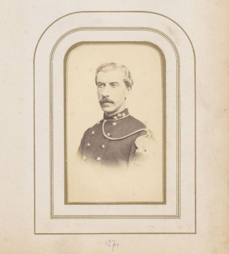 Portrait of a Man with a Mustache in Uniform