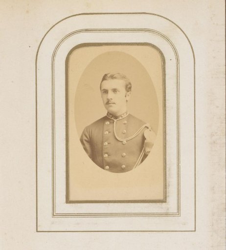 Portrait of a Man with a Mustache in Uniform