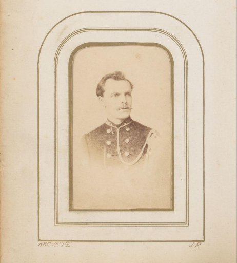 Portrait of a Man with a Mustache in Uniform
