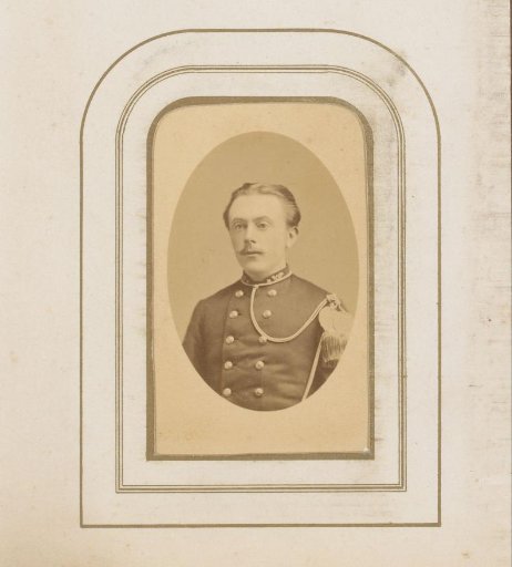 Portrait of a Man with a Mustache in Uniform