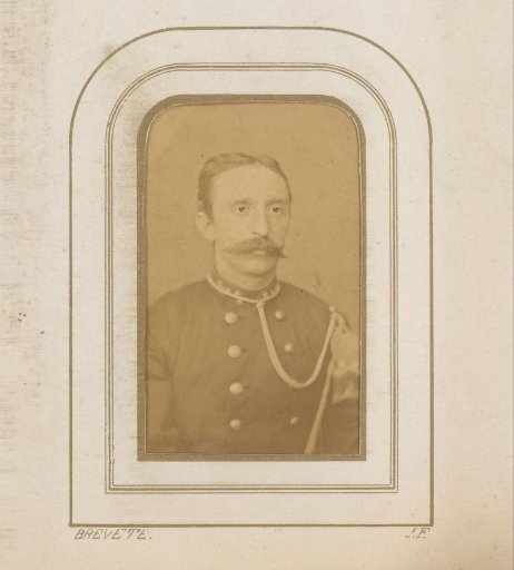 Portrait of a Man with a Mustache in Uniform