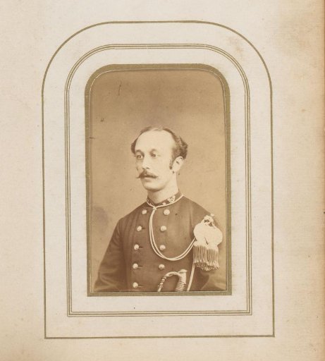 Portrait of a Man with a Mustache in Uniform
