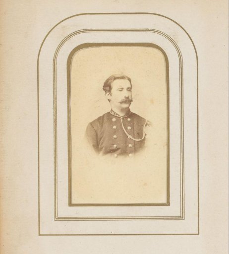 Portrait of a Man with a Mustache in Uniform